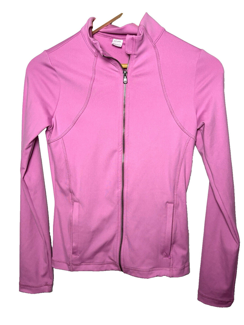 Gilly Hicks Pink Active Recharge Zip-Up Jacket Full Zip Pockets Size Small